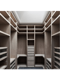 П-образная гардеробная комната в классическом стиле Северодвинск
